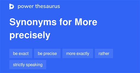 precisely thesaurus